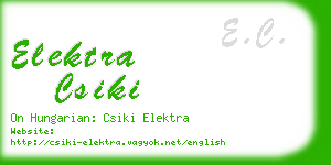 elektra csiki business card